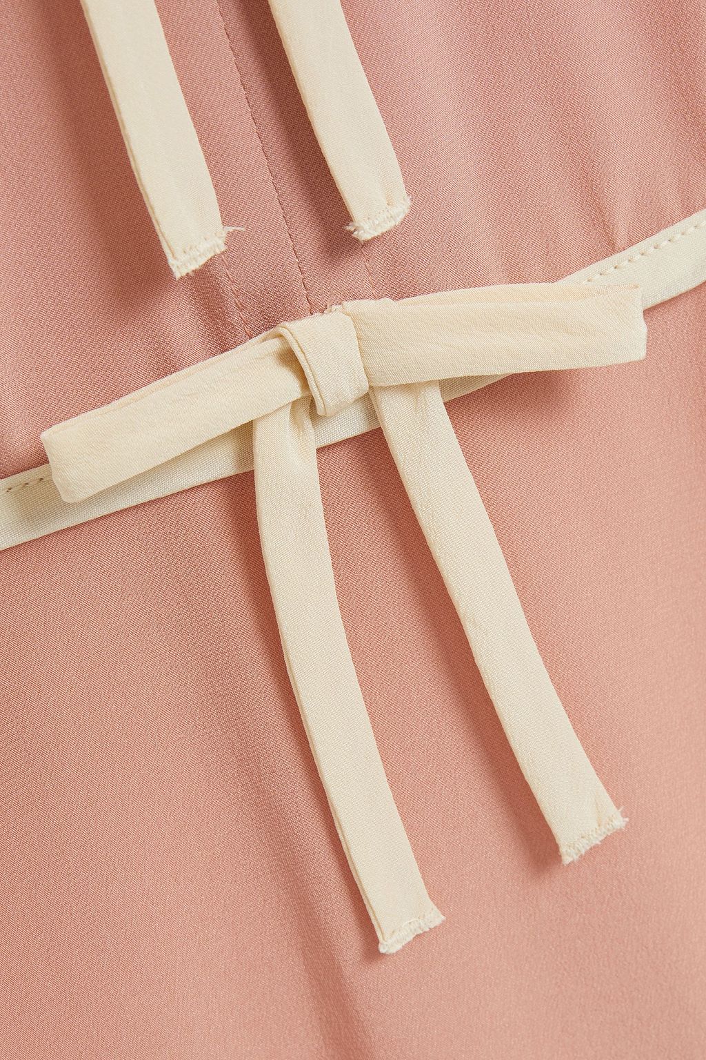REDVALENTINO Bow-embellished silk-satin crepe mini dress