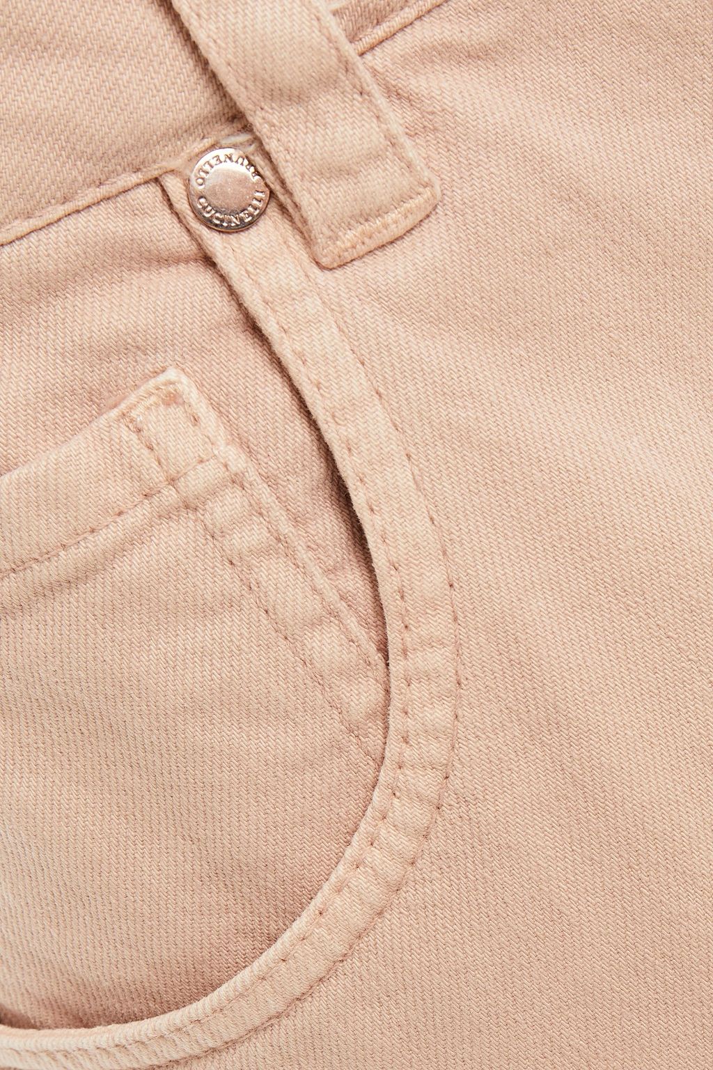 BRUNELLO CUCINELLI Cropped bead-embellished high-rise tapered jeans