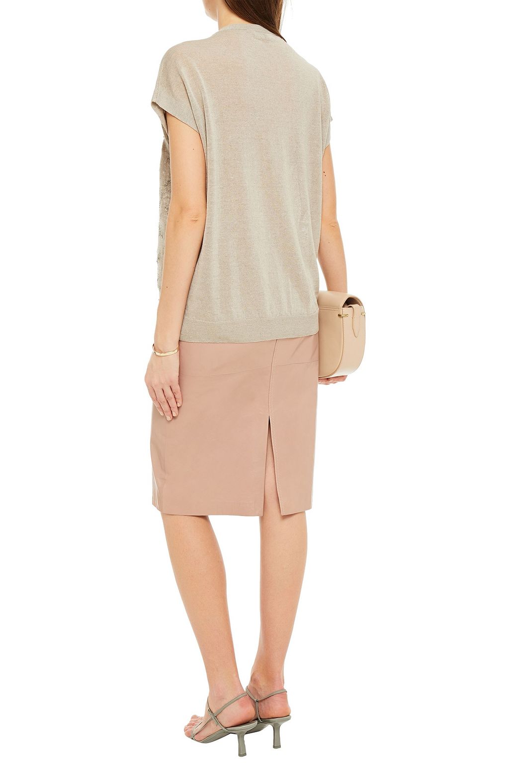 BRUNELLO CUCINELLI Leather pencil skirt