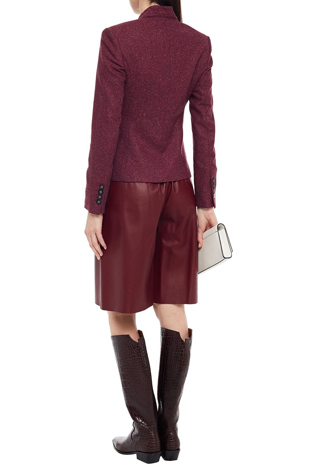 VERONICA BEARD Farley Dickey wool-blend donegal tweed blazer