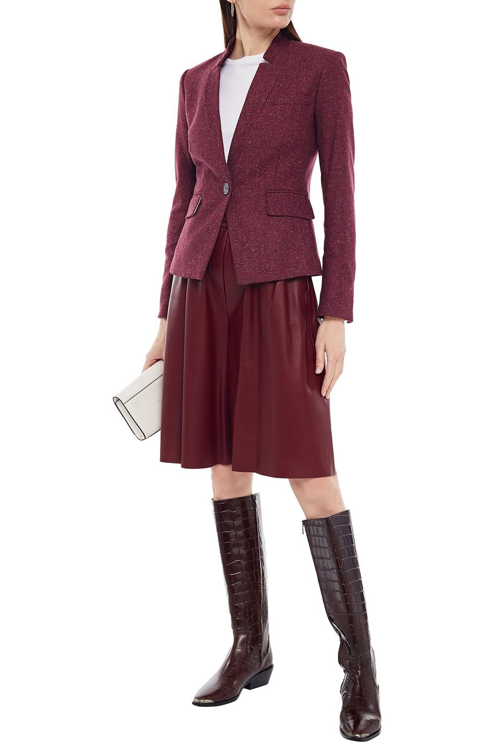 VERONICA BEARD Farley Dickey wool-blend donegal tweed blazer