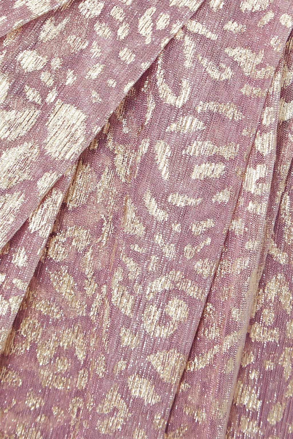 TALBOT RUNHOF Bologne metallic leopard-jacquard voile gown