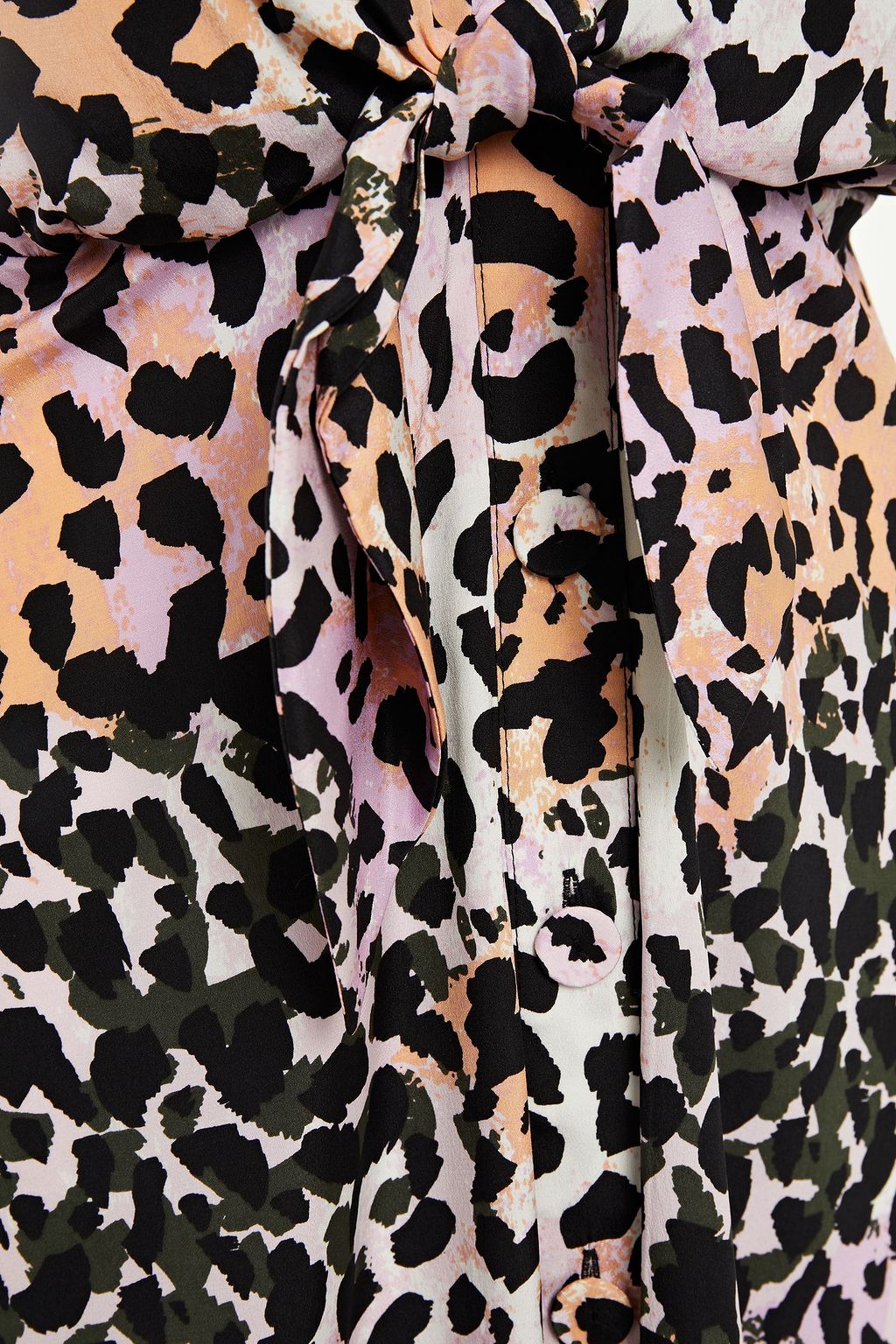 VERONICA BEARD Amani knotted leopard-print silk-blend crepe de chine ...