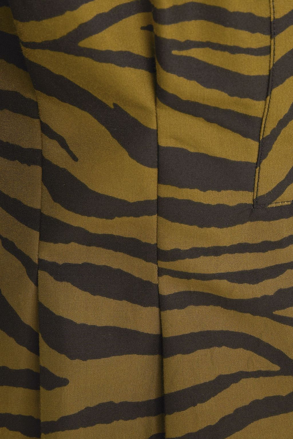 VERONICA BEARD Zebra-print cotton and silk-blend mini dress