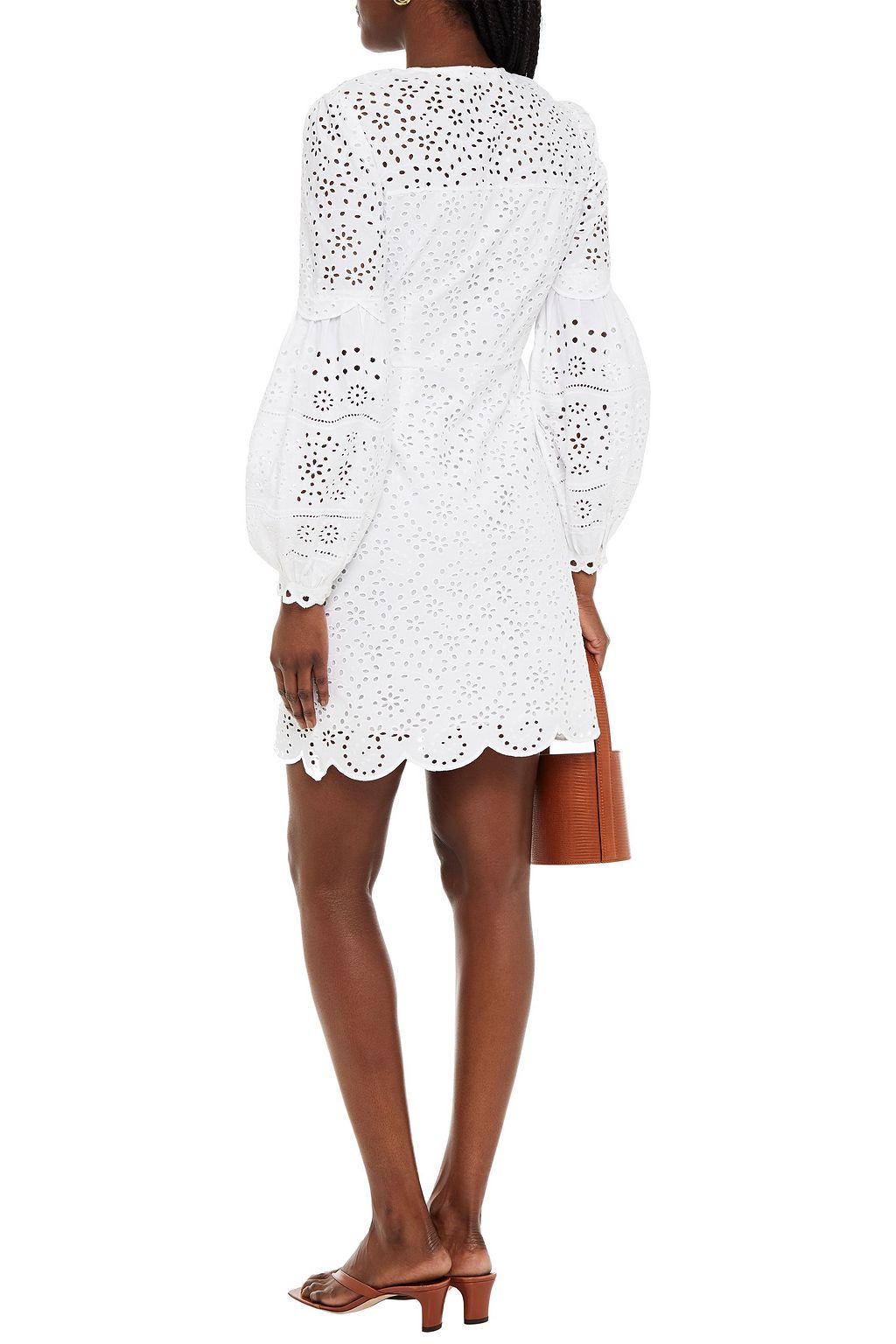 VERONICA BEARD Yana broderie anglaise cotton mini dress