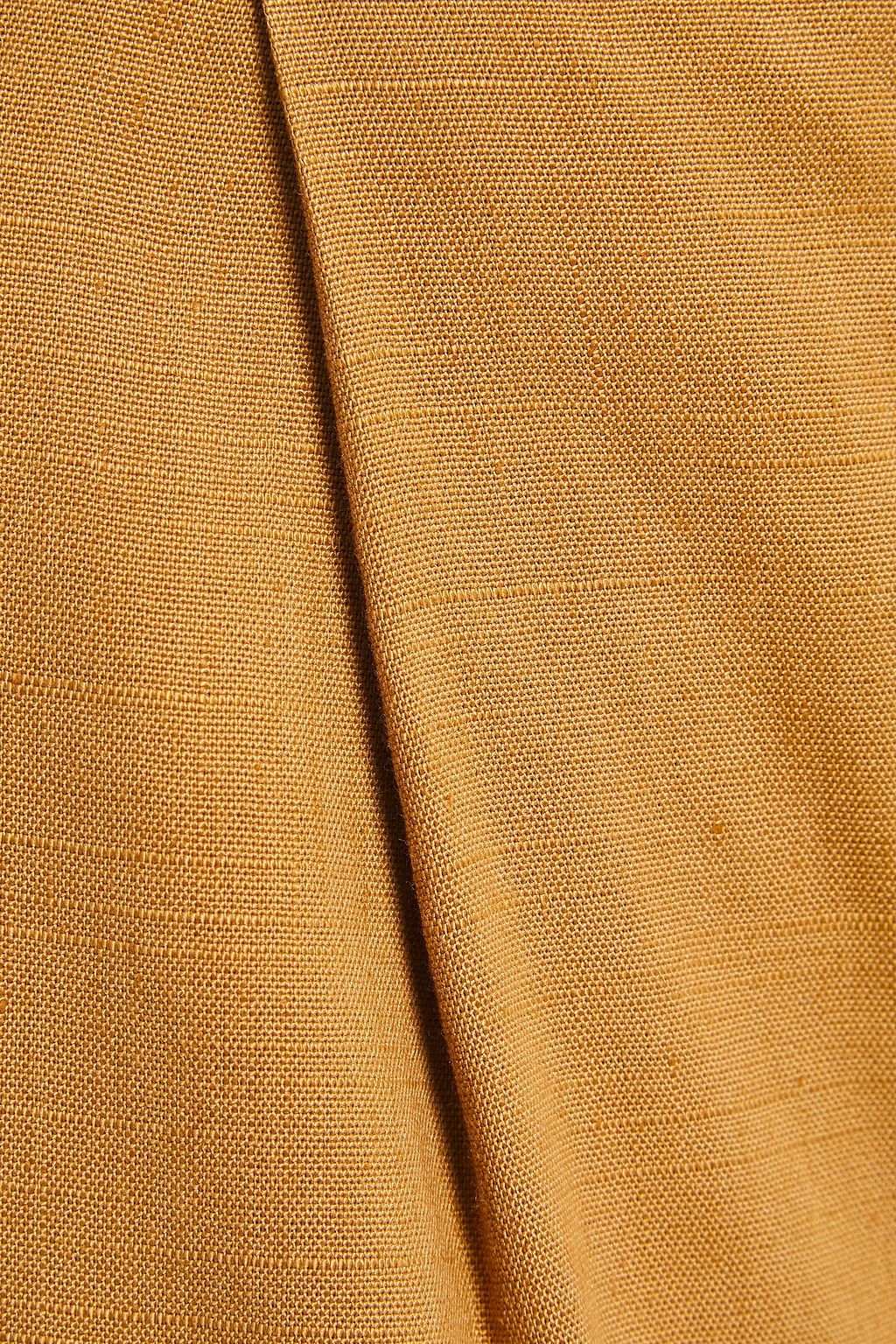 VERONICA BEARD Woode belted linen-blend wide-leg pants