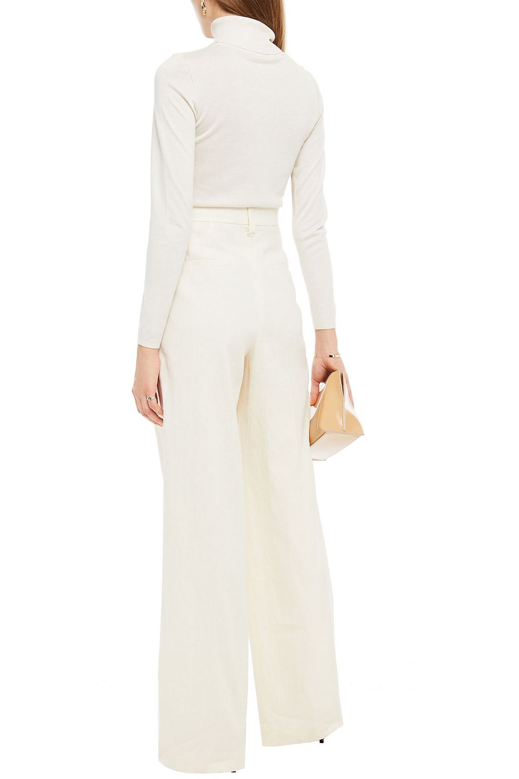 BRUNELLO CUCINELLI Pleated linen-blend twill wide-leg pants