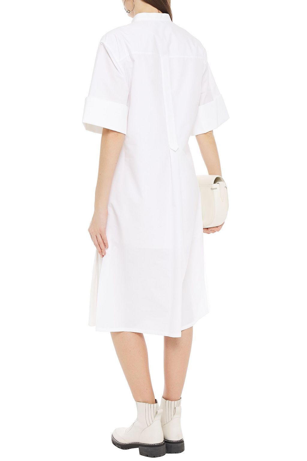 3.1 PHILLIP LIM Pleated cotton-blend poplin and gauze midi dress