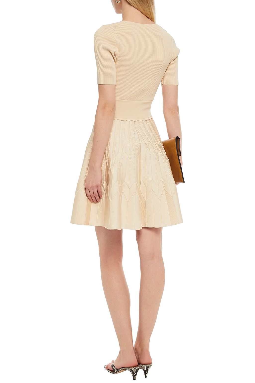 SANDRO Esmera wrap-effect knitted dress