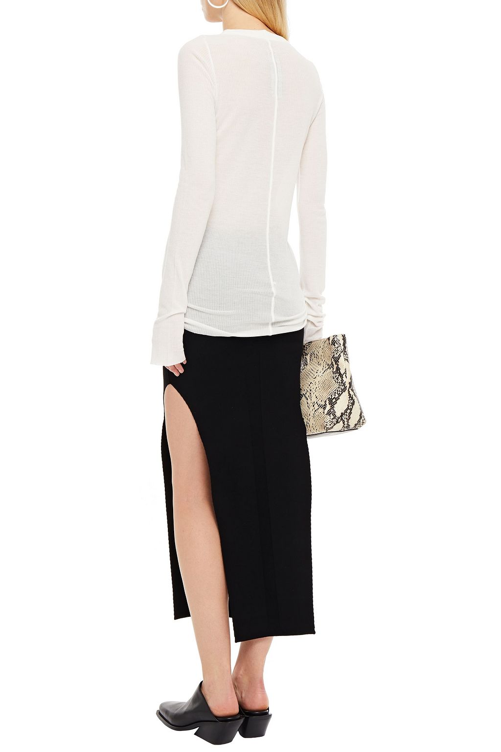 RICK OWENS Stretch-ponte pencil skirt