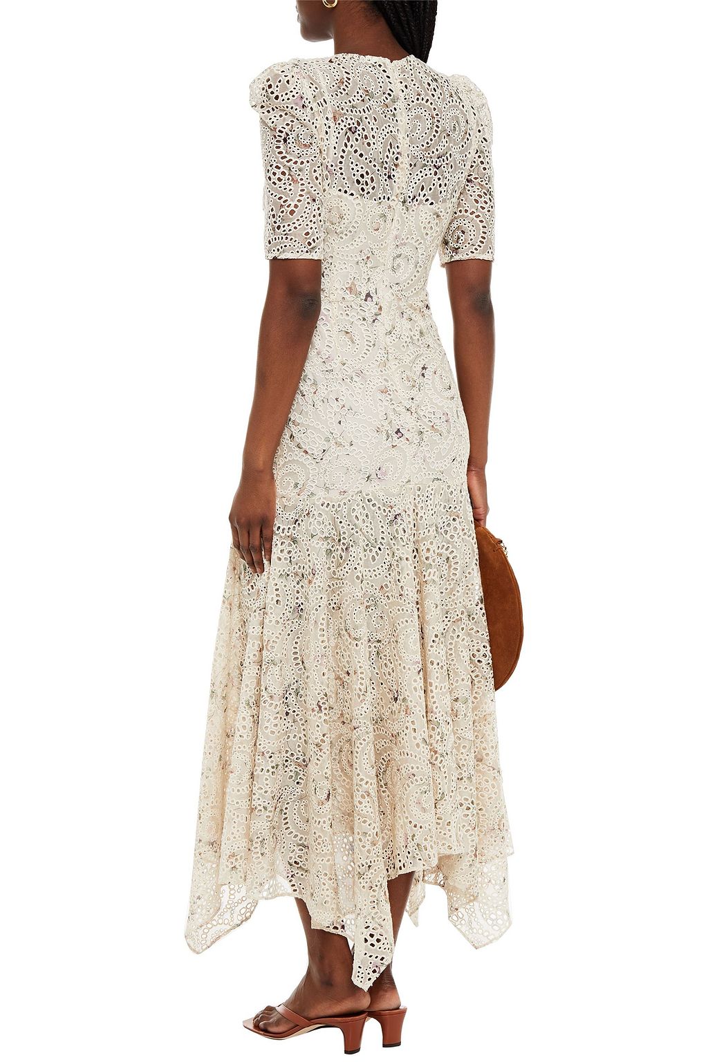 VERONICA BEARD Balsam floral-print broderie anglaise chiffon maxi dress