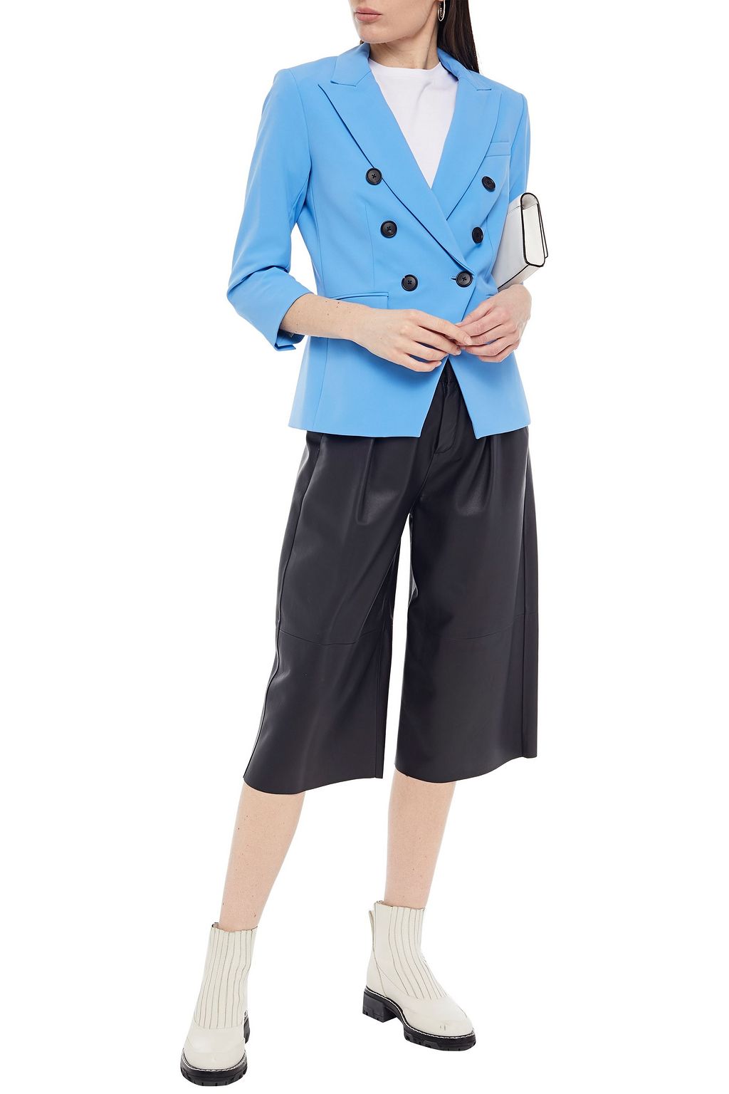 VERONICA BEARD Empire Dickey double-breasted crepe blazer