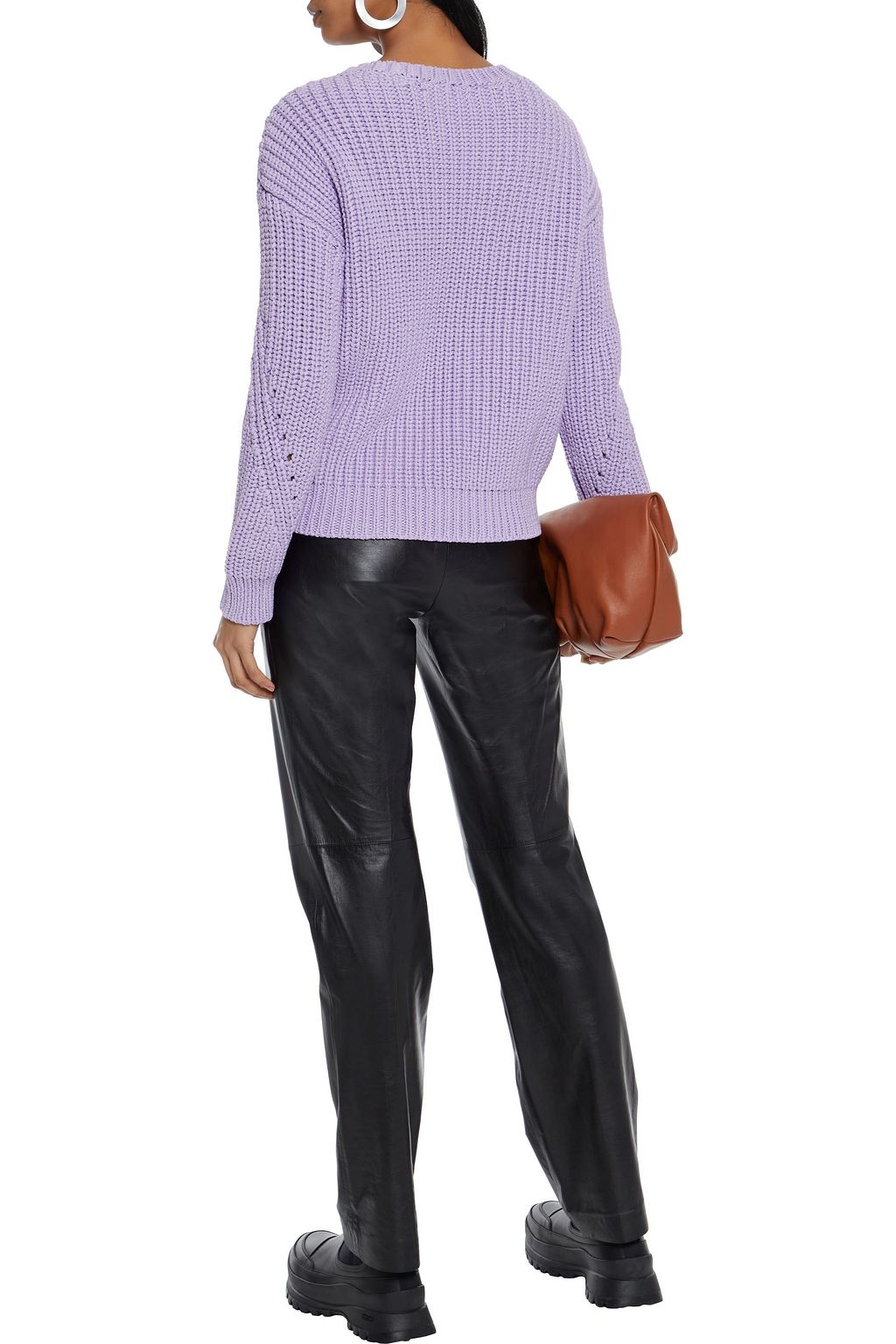 CHINTI & PARKER Pointelle-trimmed Pima cotton-blend sweater