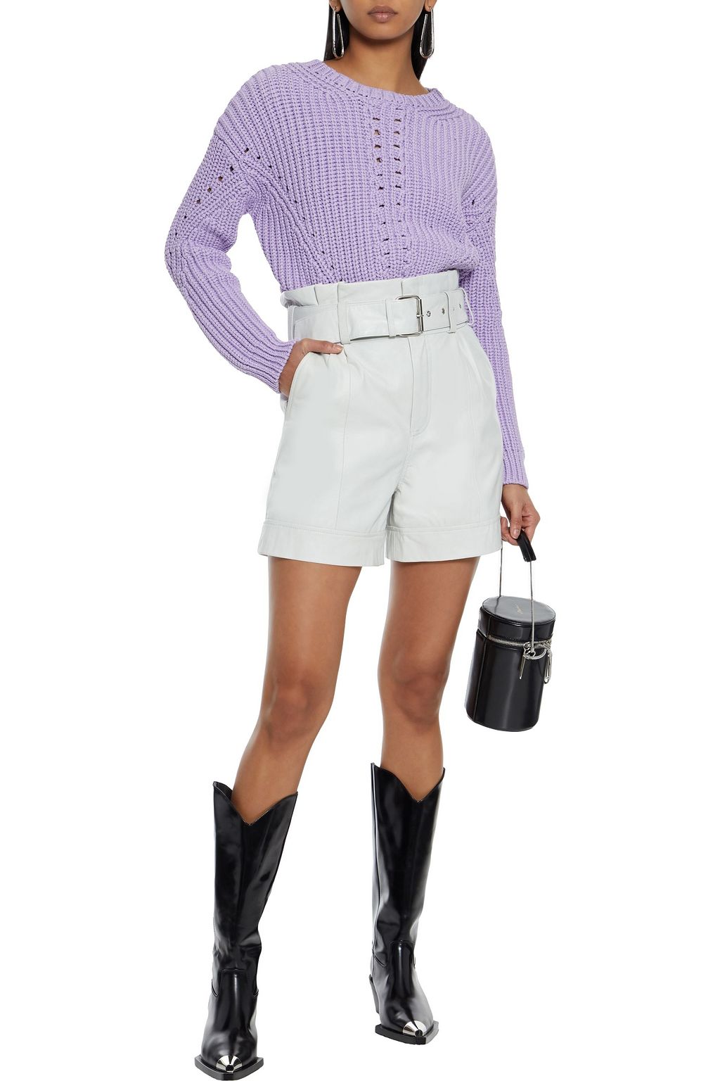 WALTER BAKER Velda leather shorts