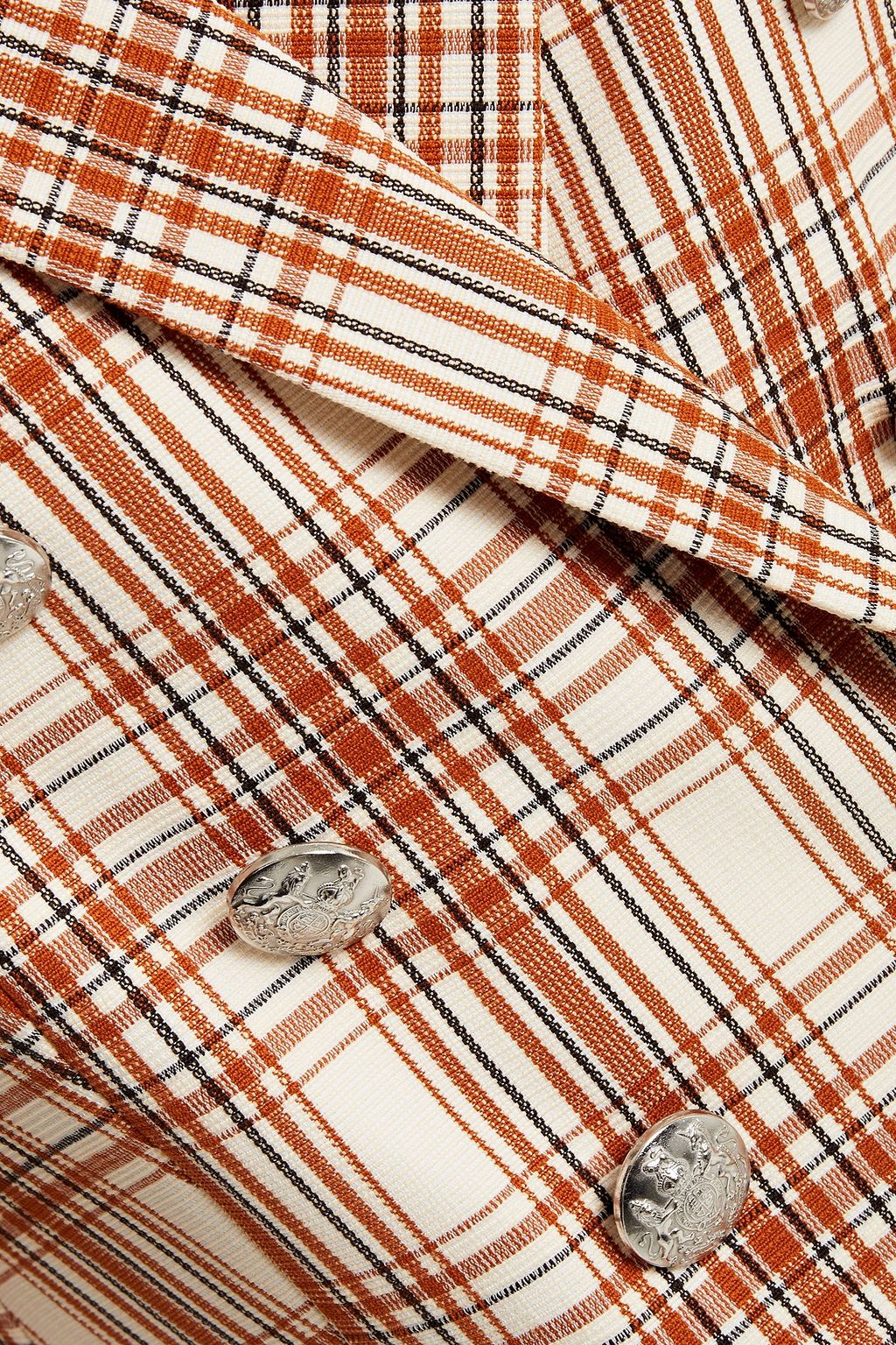 VERONICA BEARD Miller Dickey double-breasted checked cotton-blend jacquard blazer