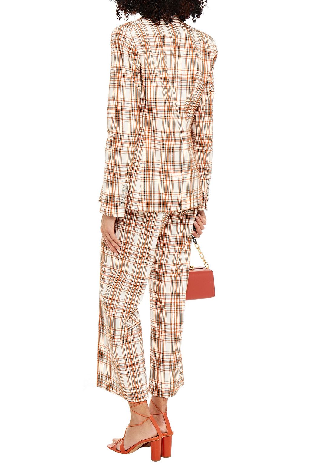 VERONICA BEARD Miller Dickey double-breasted checked cotton-blend jacquard blazer