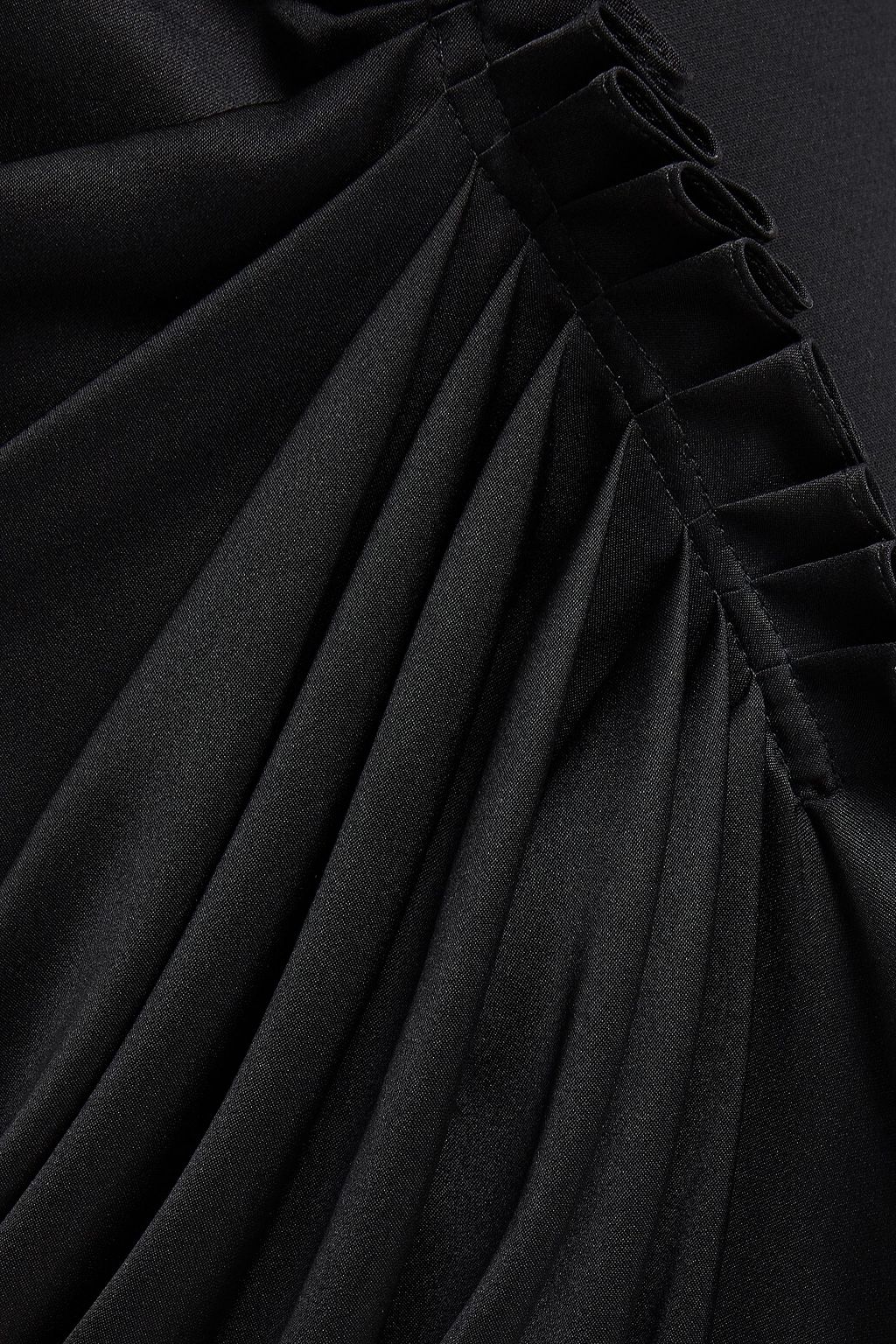 MCQUEEN Drapierter Blazer aus Crêpe aus einer Wollmischung und glänzendem Twill