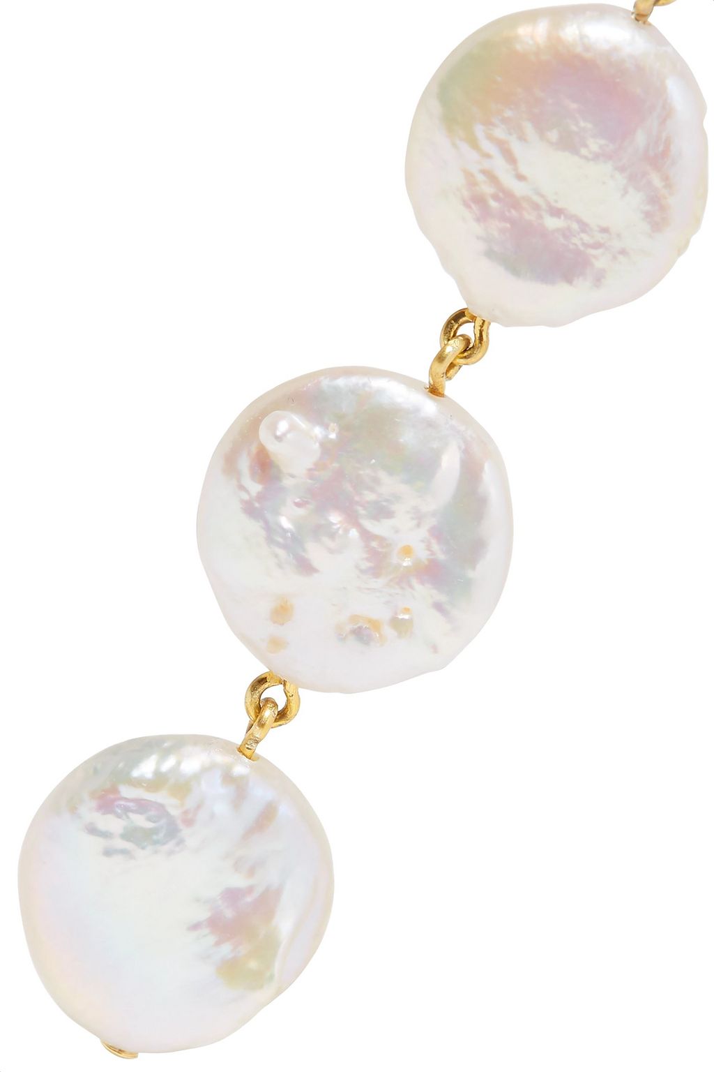 CHAN LUU Gold-plated pearl earrings
