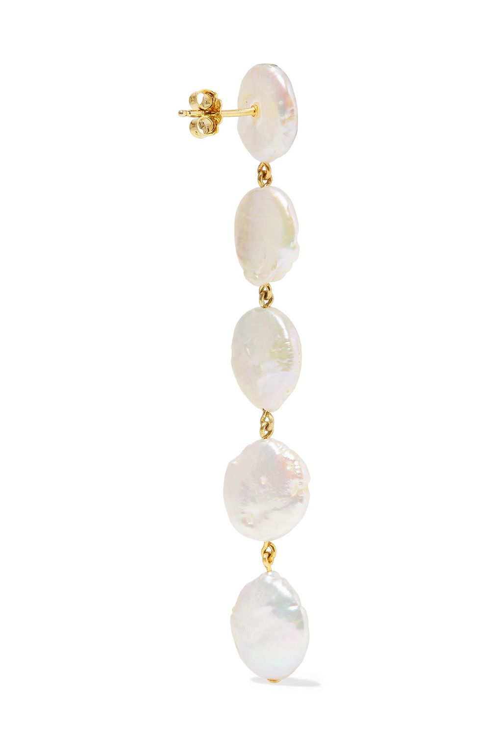 CHAN LUU Gold-plated pearl earrings