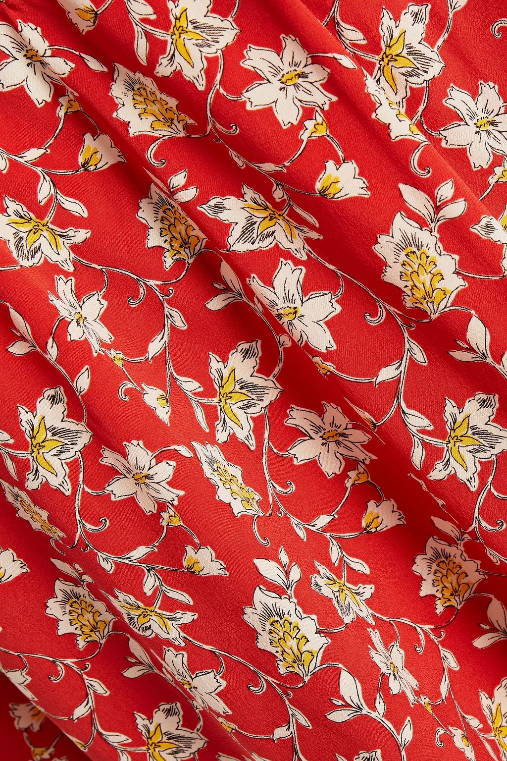 VERONICA BEARD Reba pintucked floral-print silk-blend crepe de chine blouse