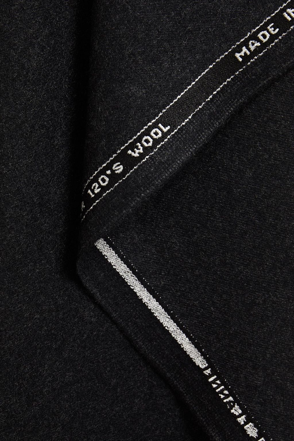 MCQUEEN Jacquard-trimmed draped wool-felt blazer