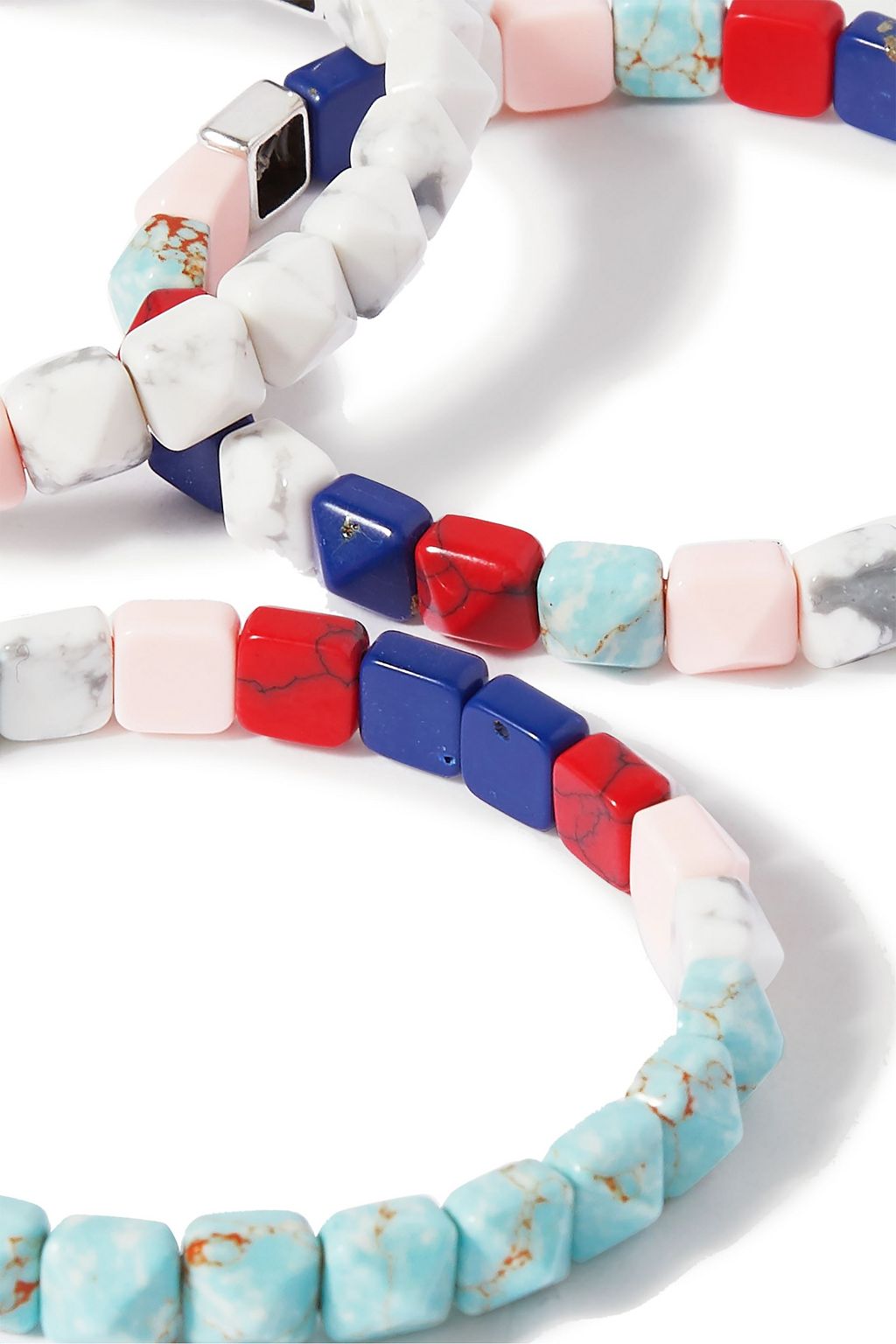 ISABEL MARANT Set of three silver-tone and resin bracelets