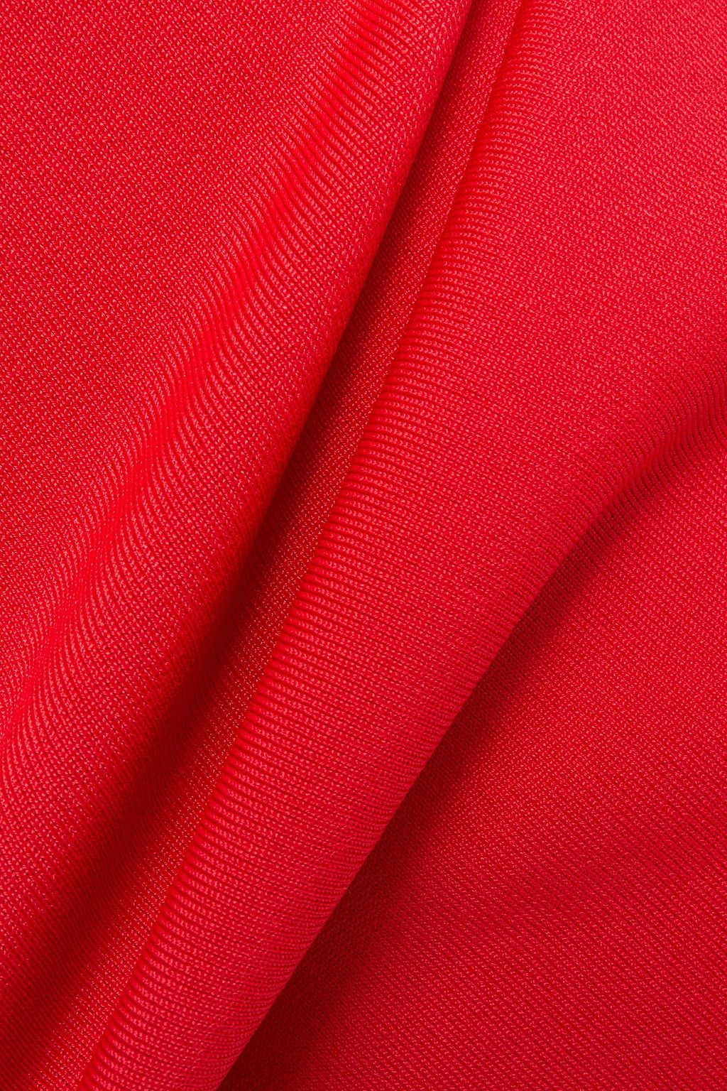 VICTORIA BECKHAM Asymmetric fluted stretch-knit midi dress
