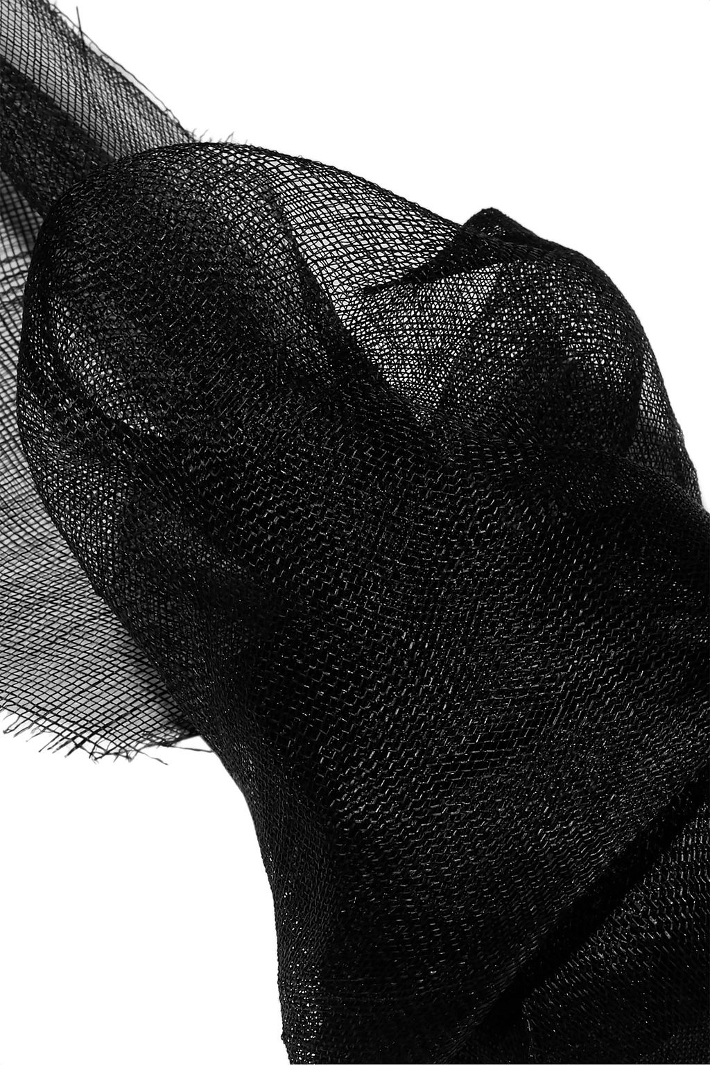 GIGI BURRIS MILLINERY Nuage bow-detailed Sinamay straw and grosgrain fascinator