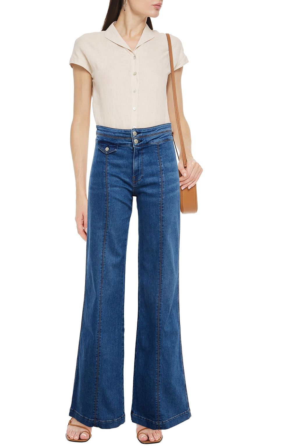VERONICA BEARD Ember high-rise wide-leg jeans