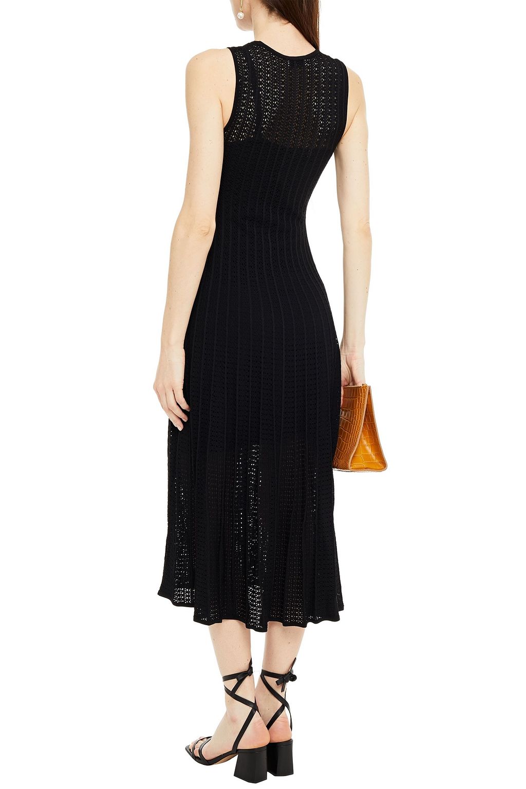 SANDRO Crochet-knit midi dress