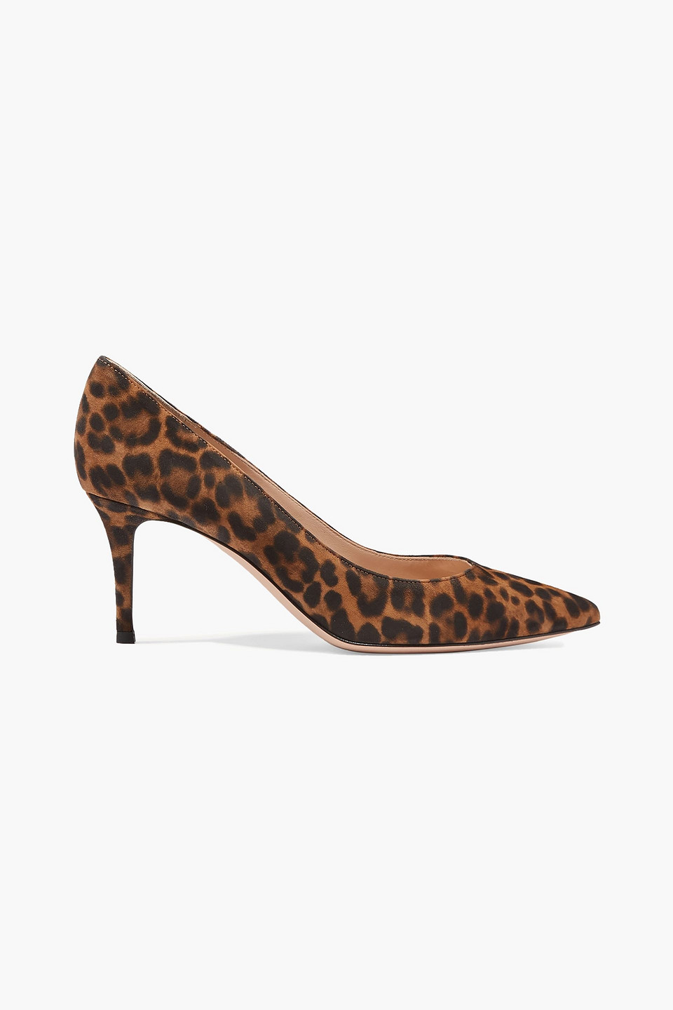 Gianvito Rossi Woman 70 Leopard-print Suede Pumps Animal Print Size 34.5