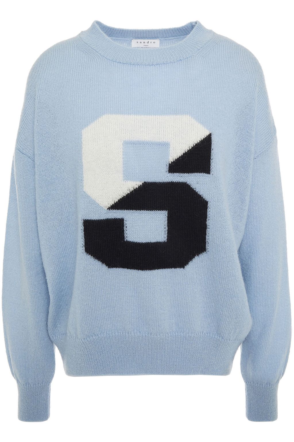 スカイブルー インターシャニット セーター The Outnet Sandro The Outnet