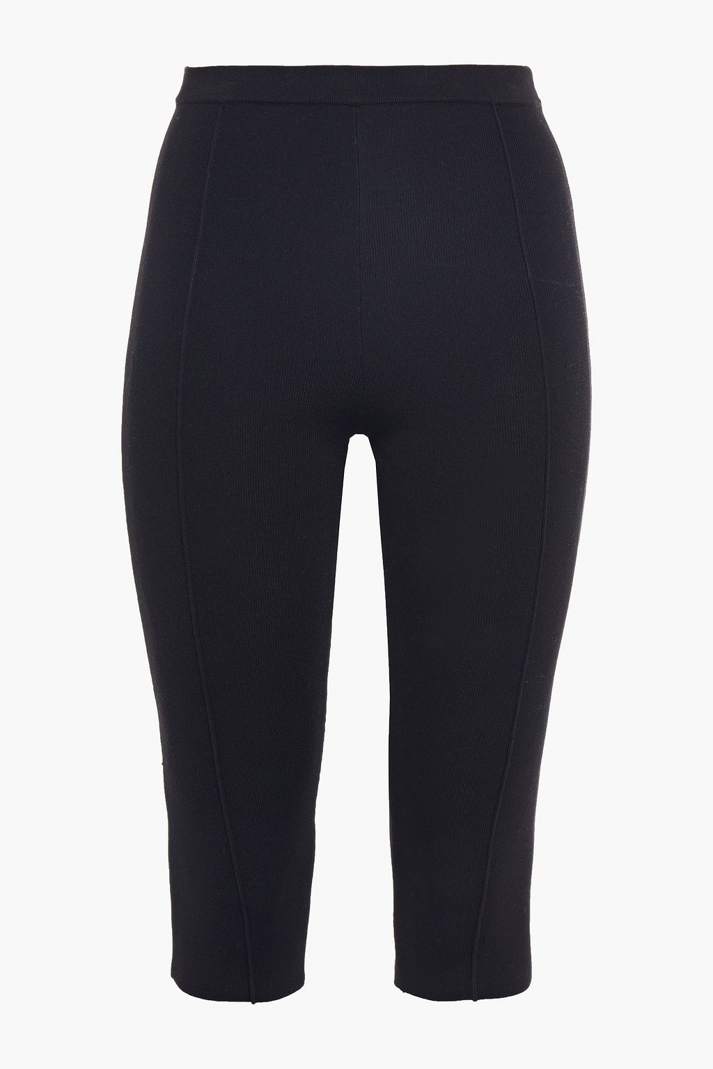 Black Jyll cropped knitted leggings 