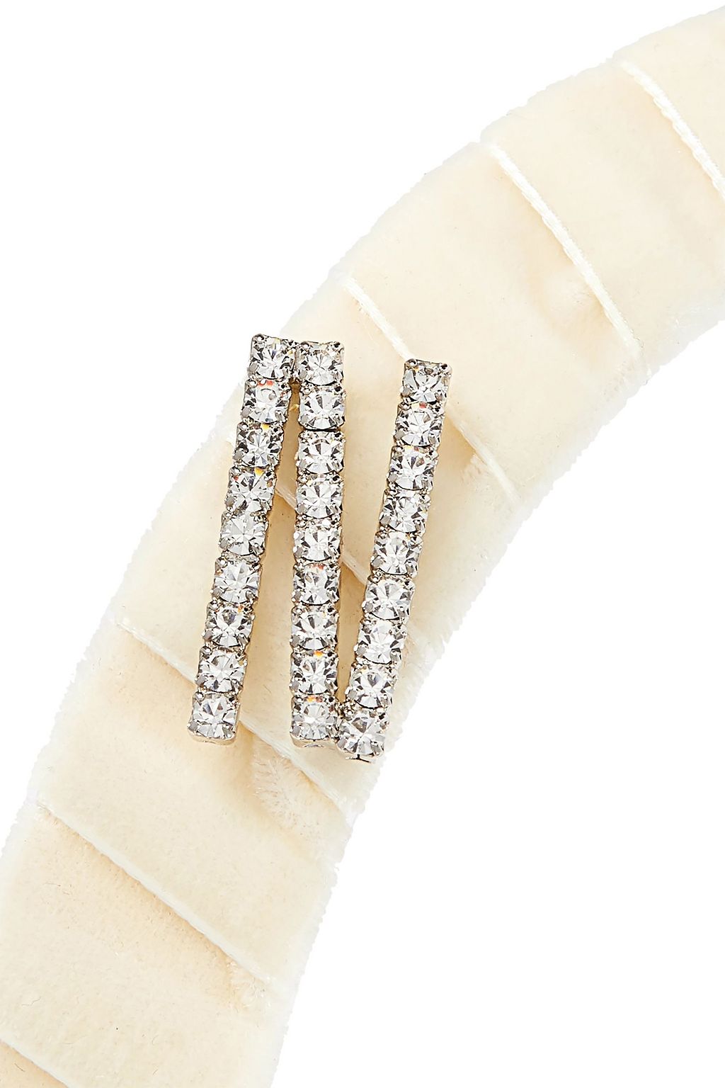 LELET NY Crystal-embellished velvet headband