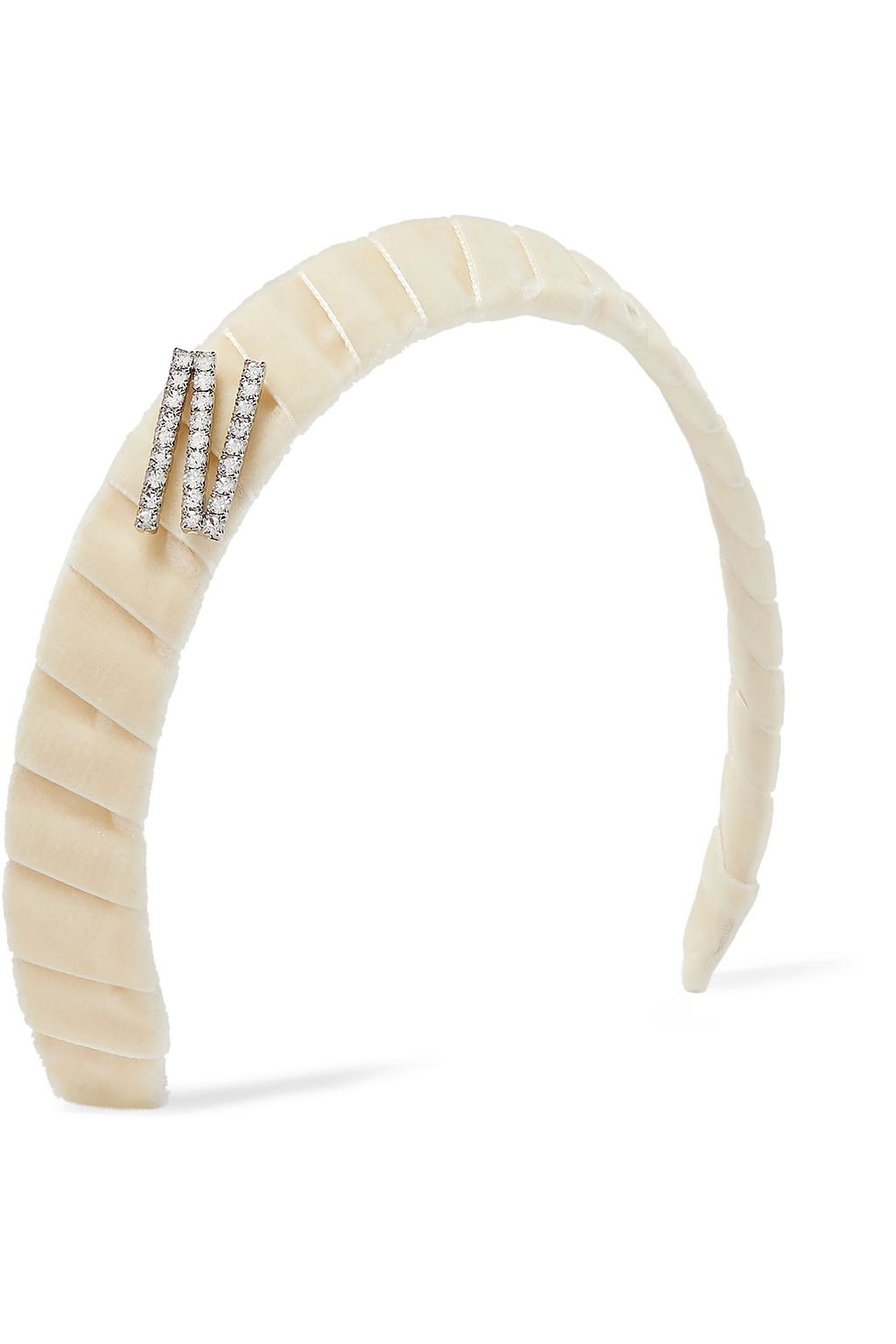 LELET NY Crystal-embellished velvet headband