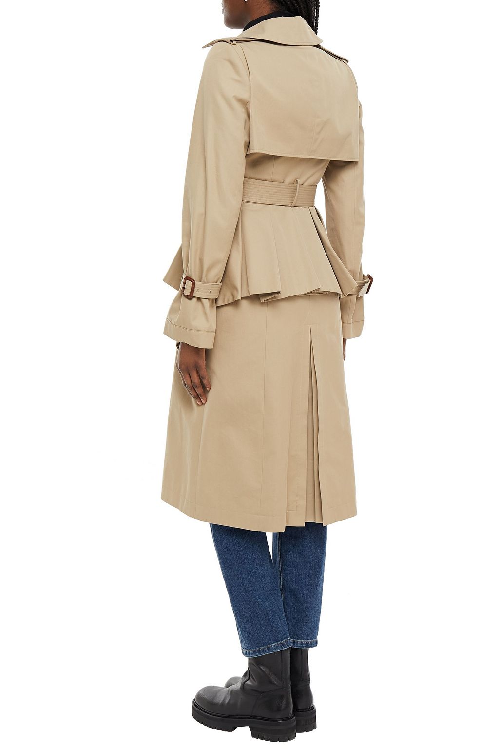 peplum trench jacket