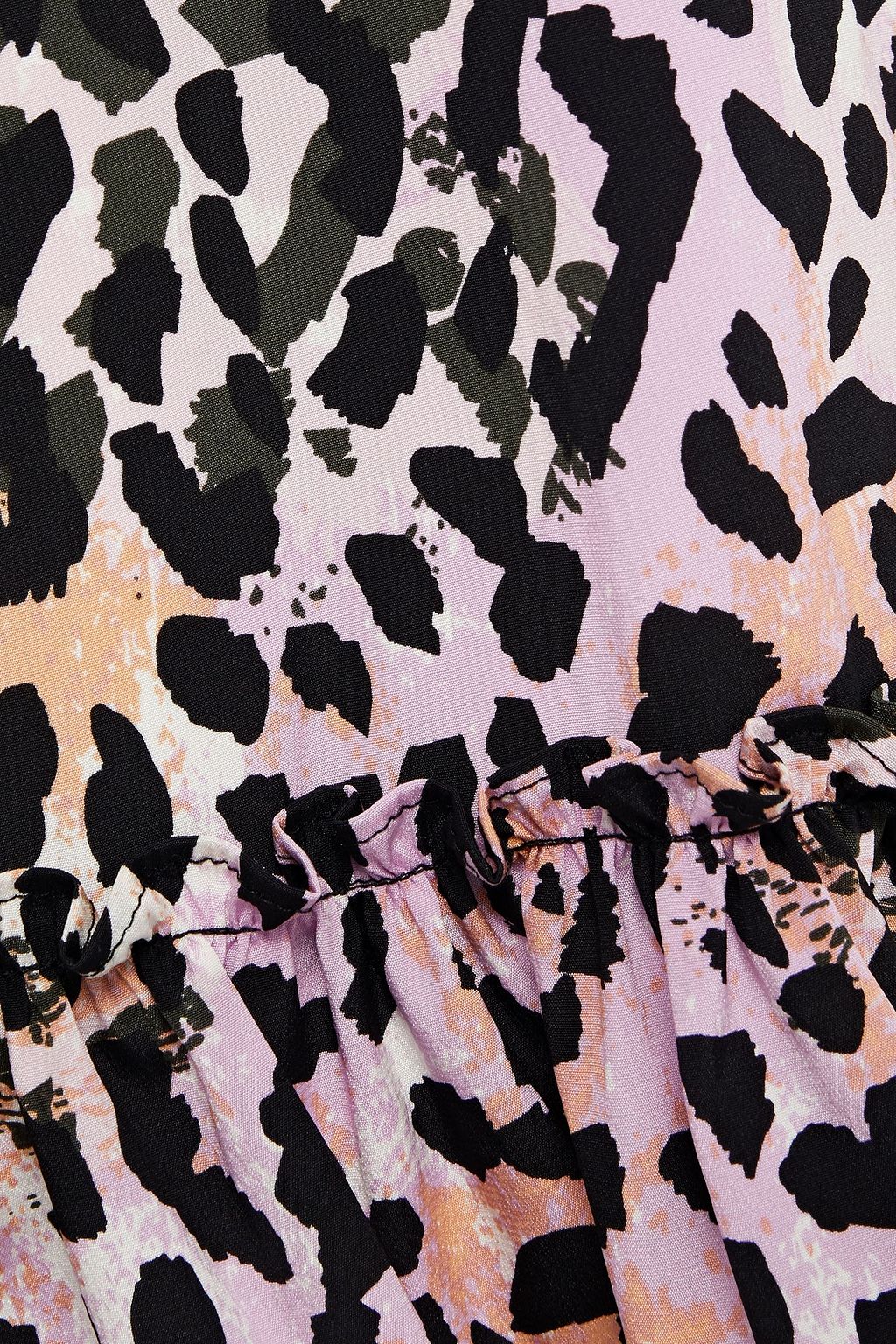 VERONICA BEARD Tamar leopard-print stretch-silk crepe de chine mini dress