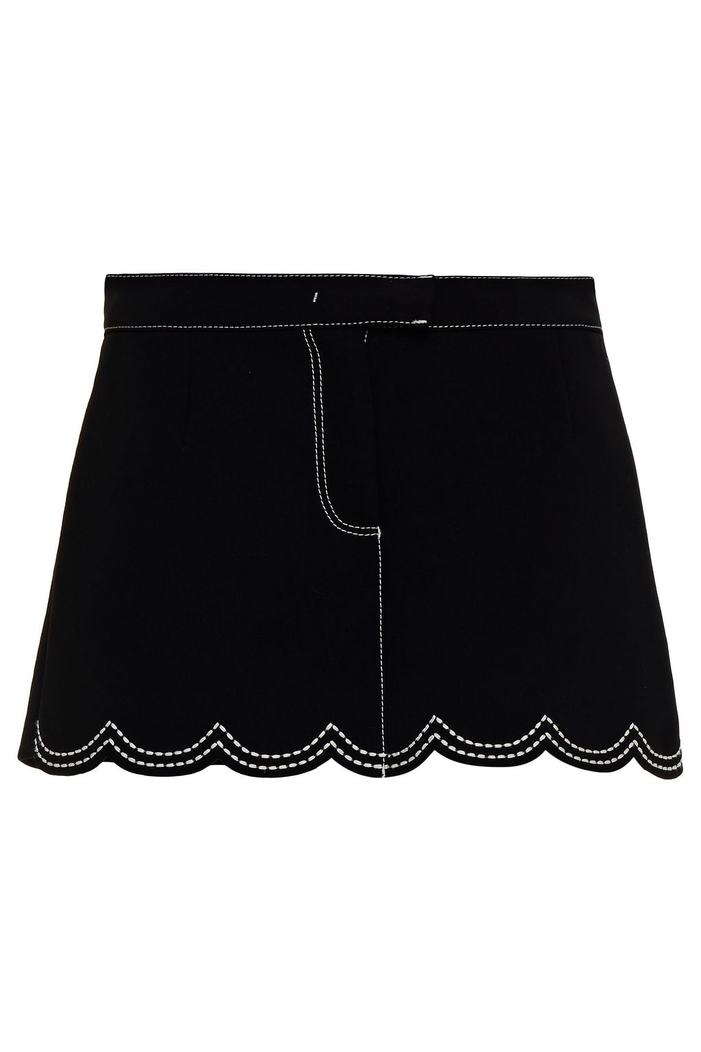 Black scalloped shorts Clearance