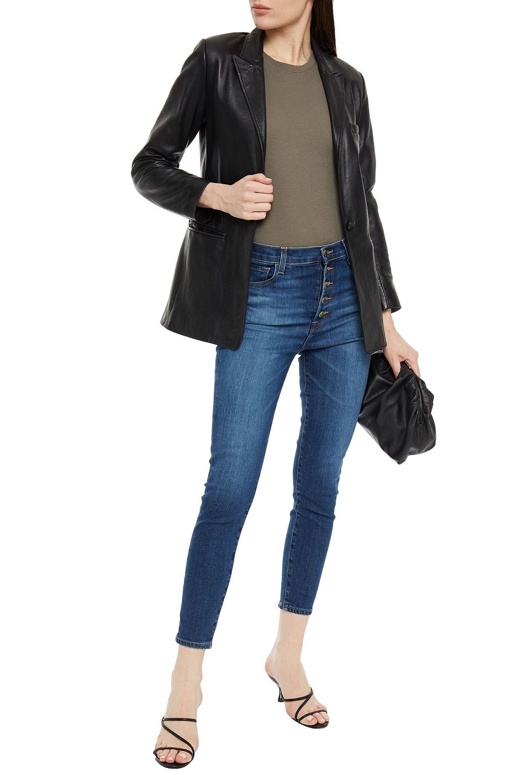 J BRAND Lillie faded high-rise skinny jeans