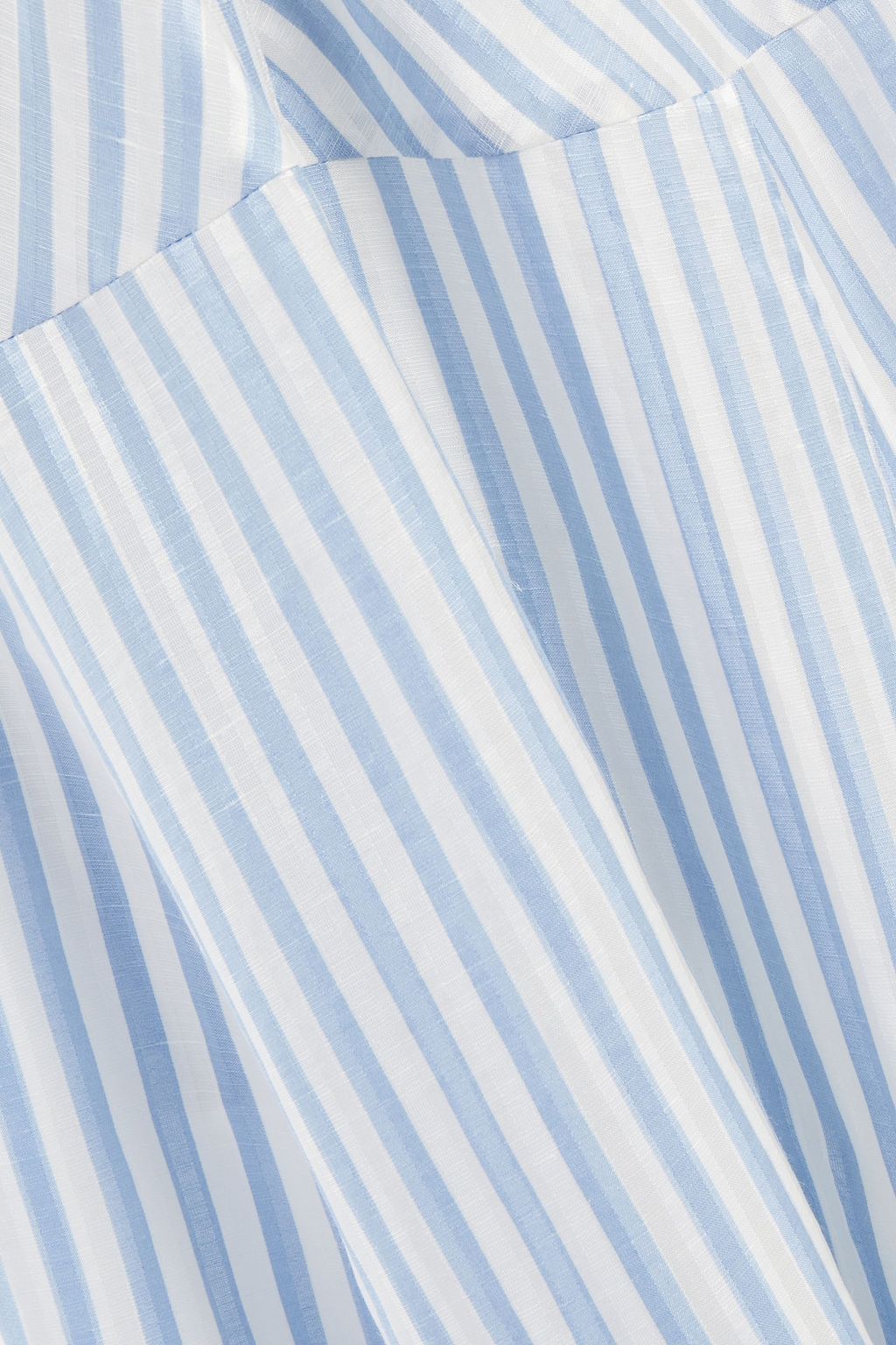 VERONICA BEARD Jenna striped linen, silk and modal-blend midi dress