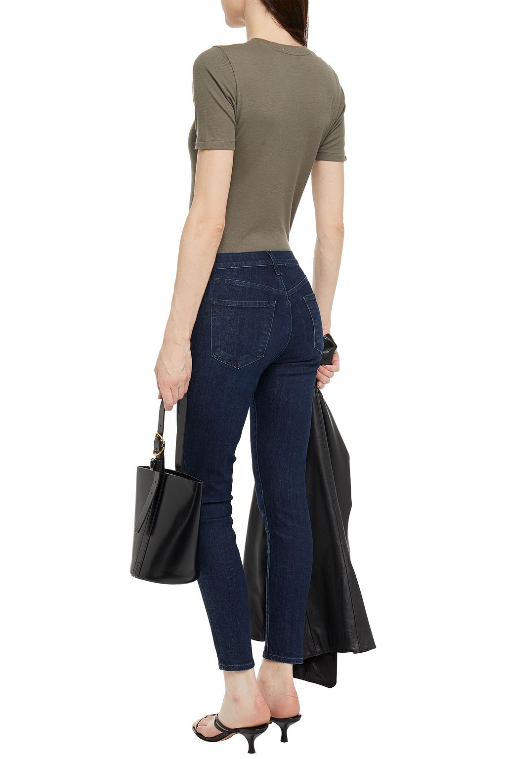 J BRAND Alana cropped bleached high-rise skinny jeans