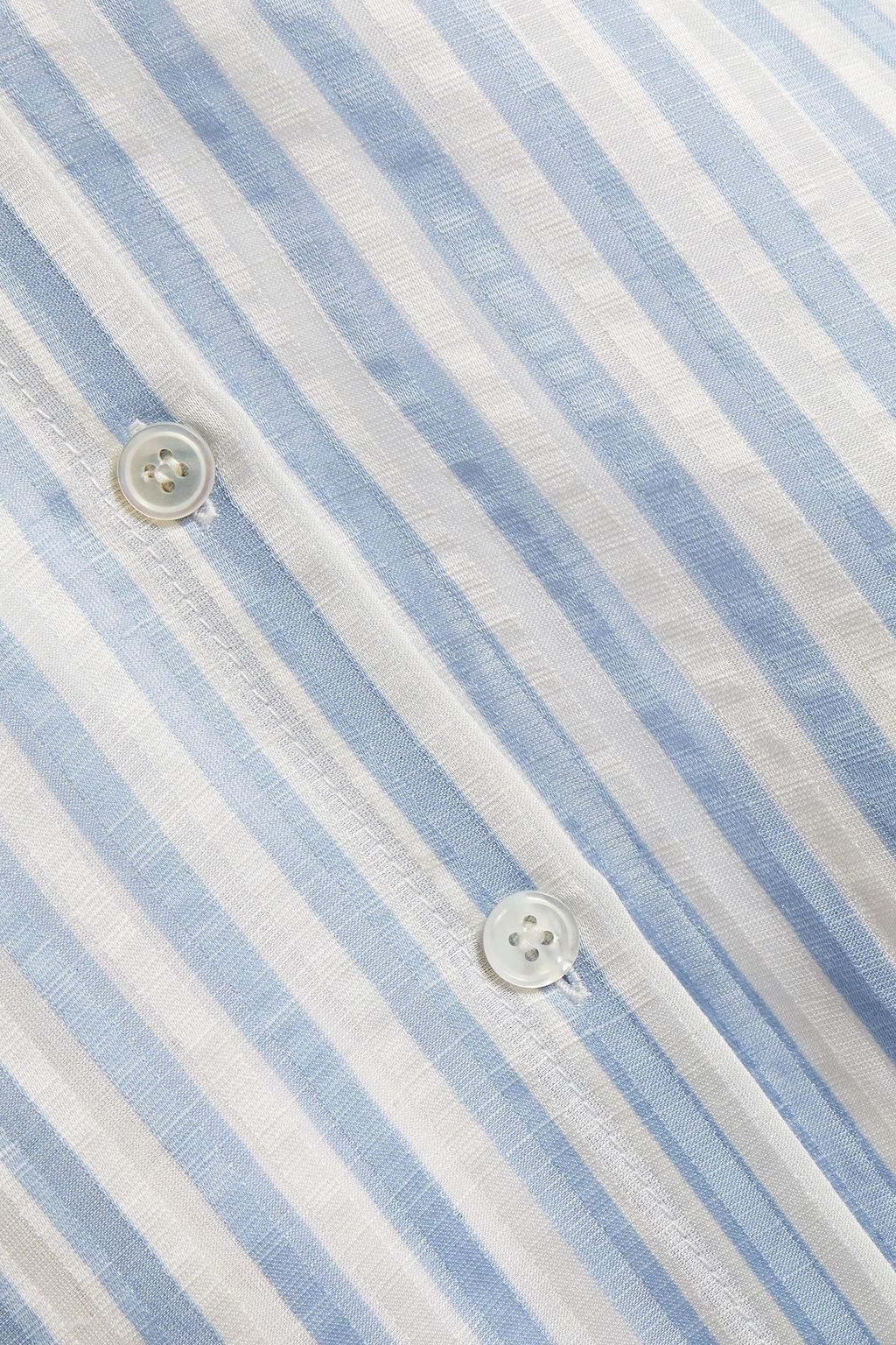 VERONICA BEARD Ally striped linen, silk and modal-blend shirt