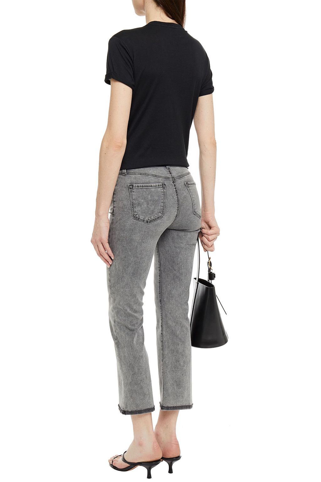 J BRAND Selena faded mid-rise kick-flare jeans