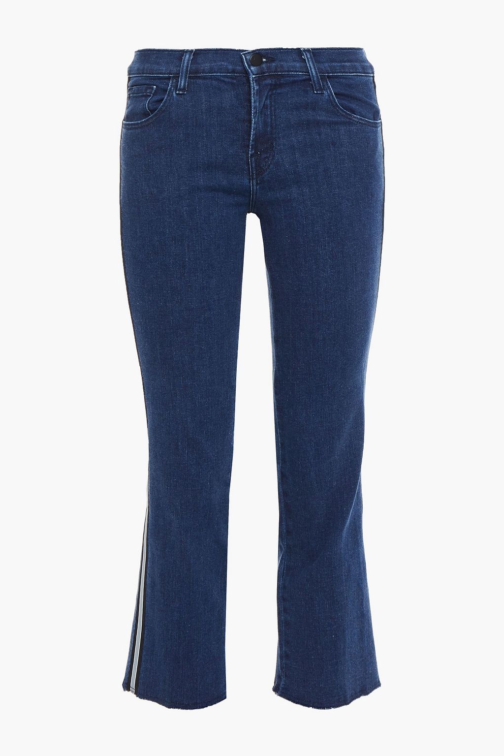 J BRAND Selena cropped striped mid-rise slim-leg jeans | Sale up off THE