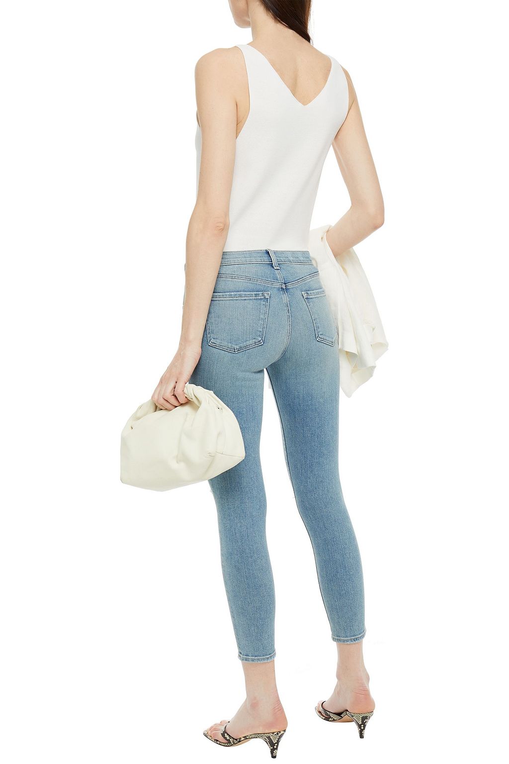J BRAND Cropped mid-rise skinny jeans