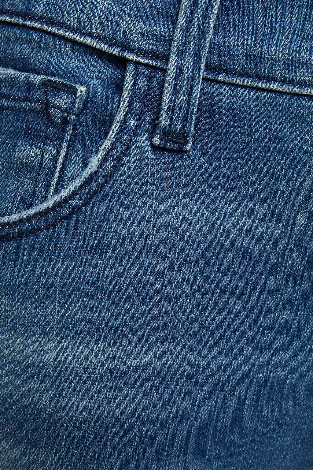 J BRAND Adele cropped faded mid-rise straight-leg jeans