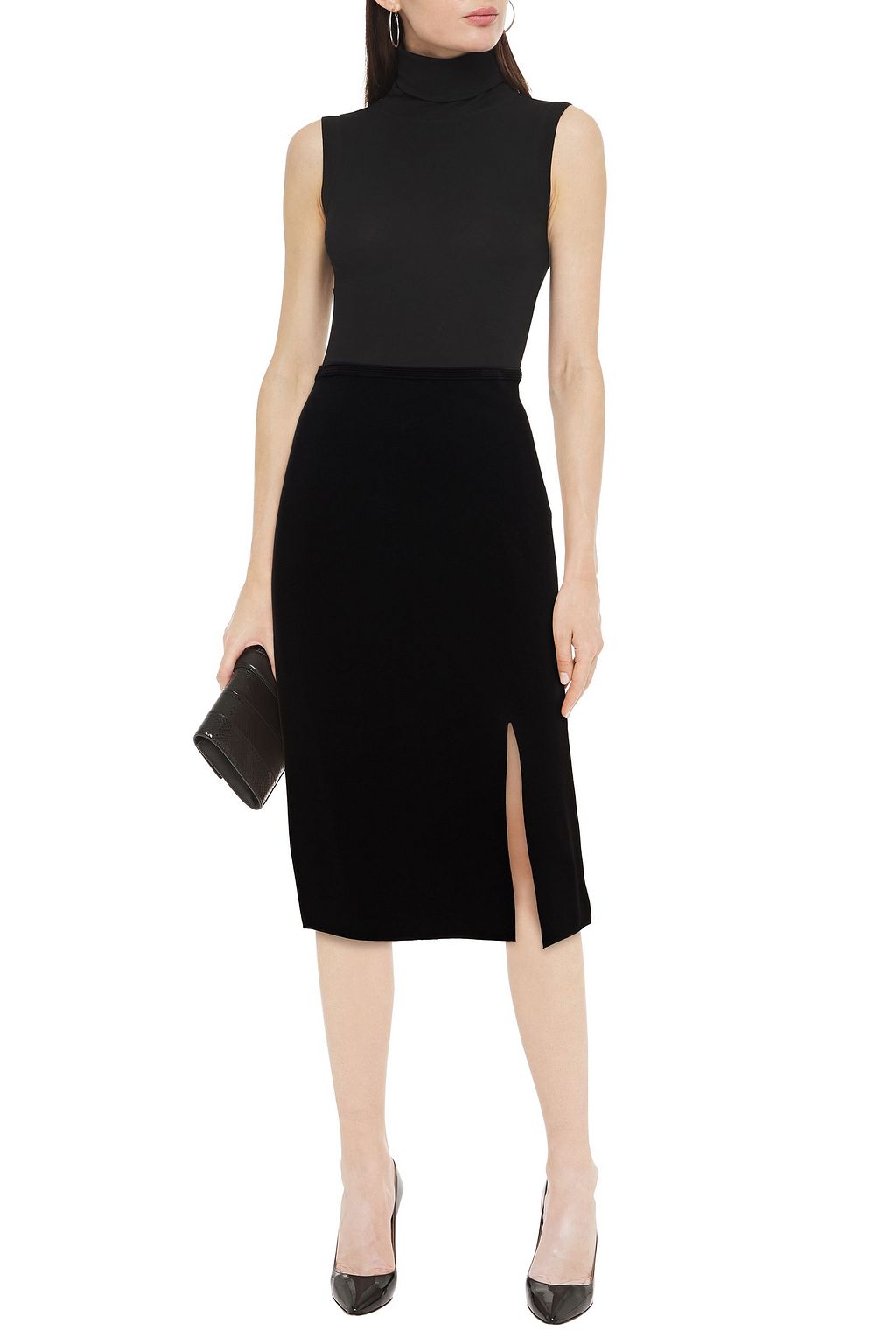 DIANE VON FURSTENBERG Priscilla stretch-knit midi pencil skirt