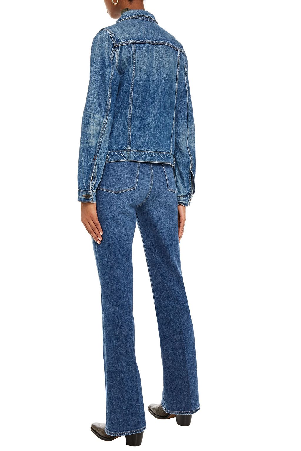 J BRAND Runway faded high-rise bootcut jeans