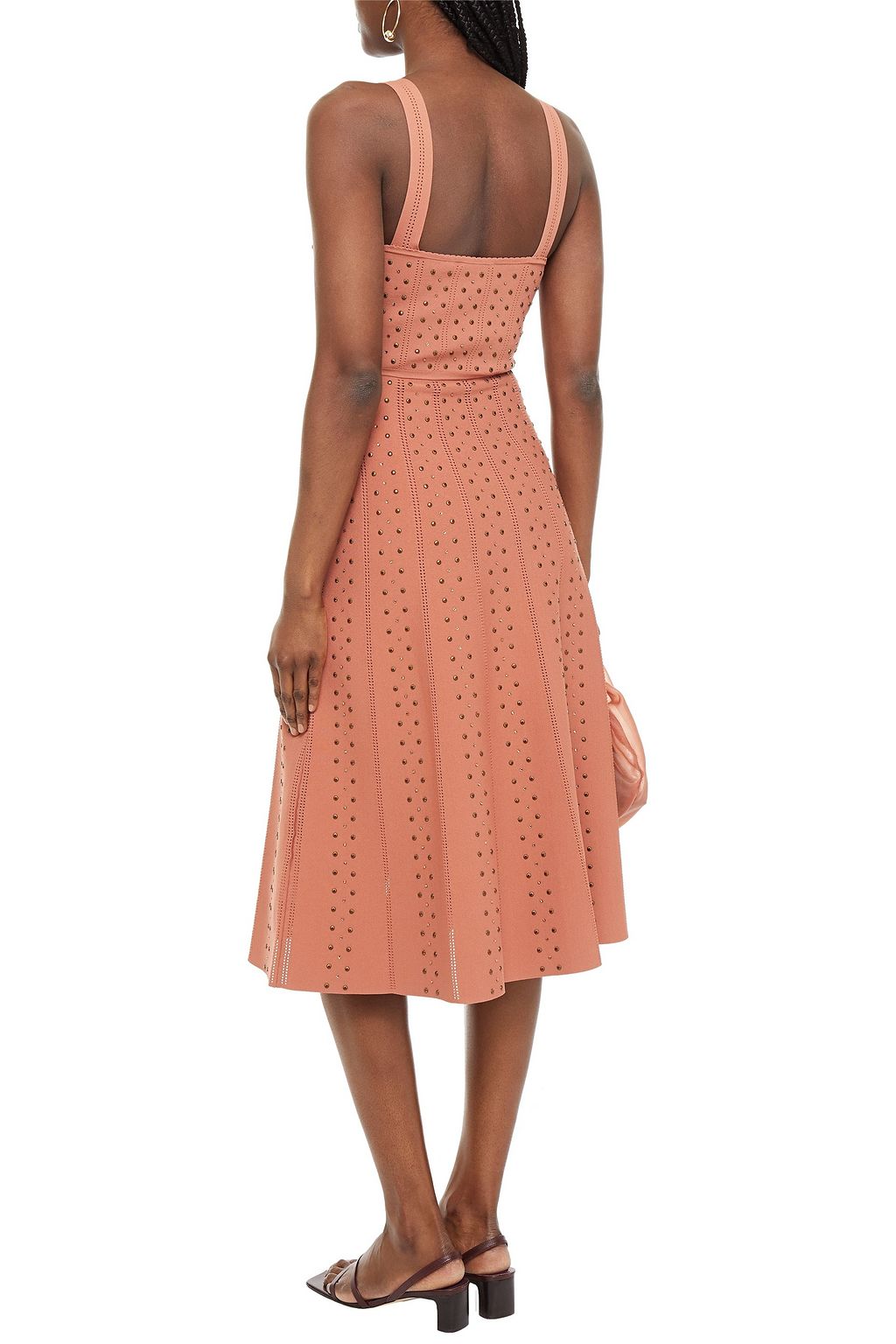 SANDRO Embellished pointelleknit dress THE