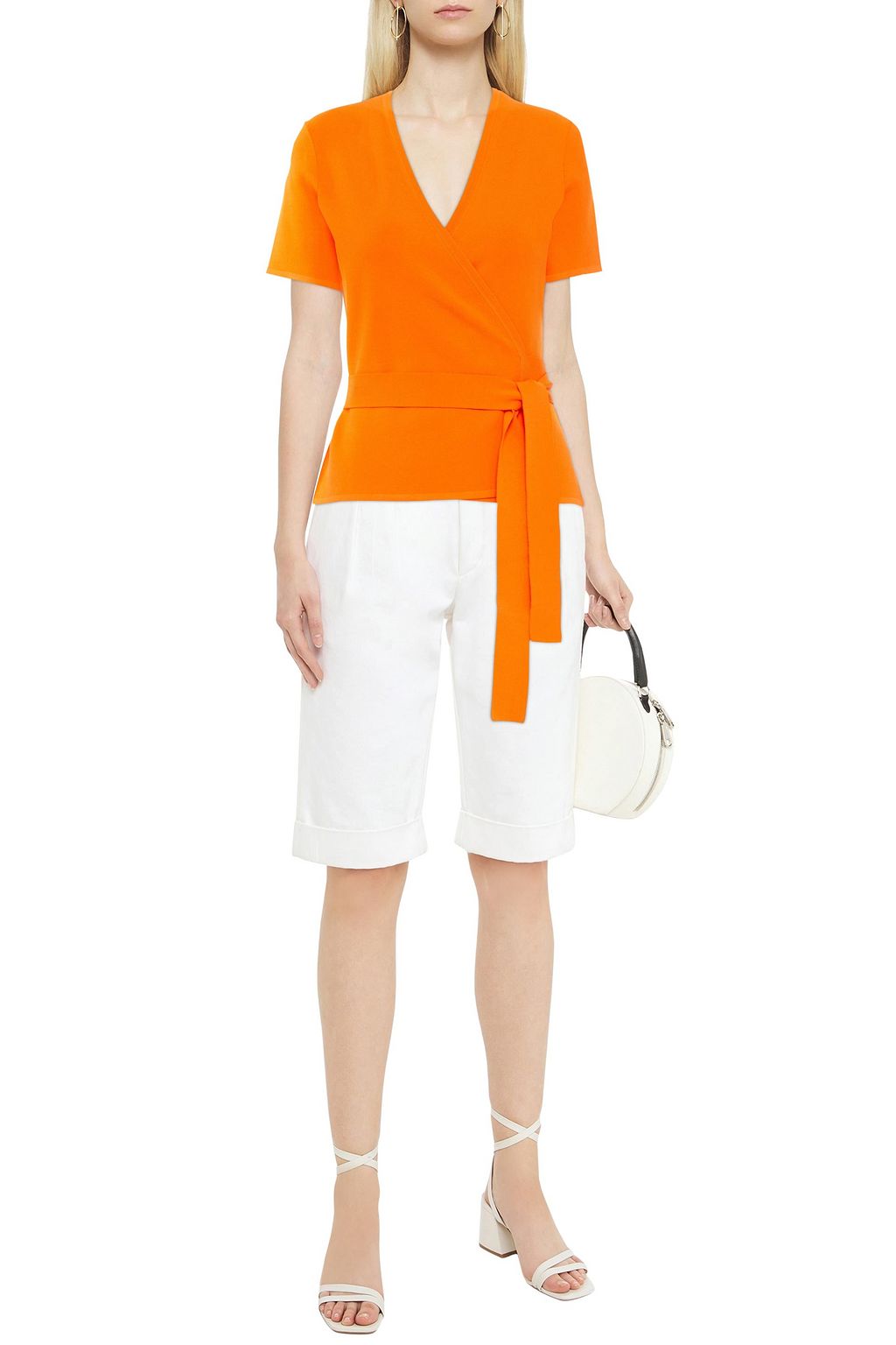 DIANE VON FURSTENBERG Mirella stretch-knit wrap top